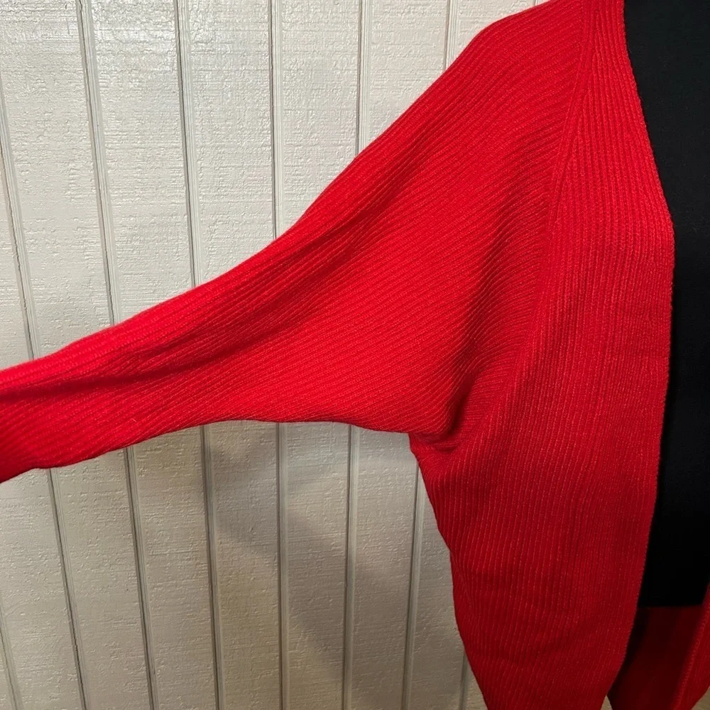 NWT Lovers + Friends Red Knit Oversized Cardigan, size large. - Picture 4 of 5